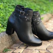 Bota 4128 Preto Couro Newborn